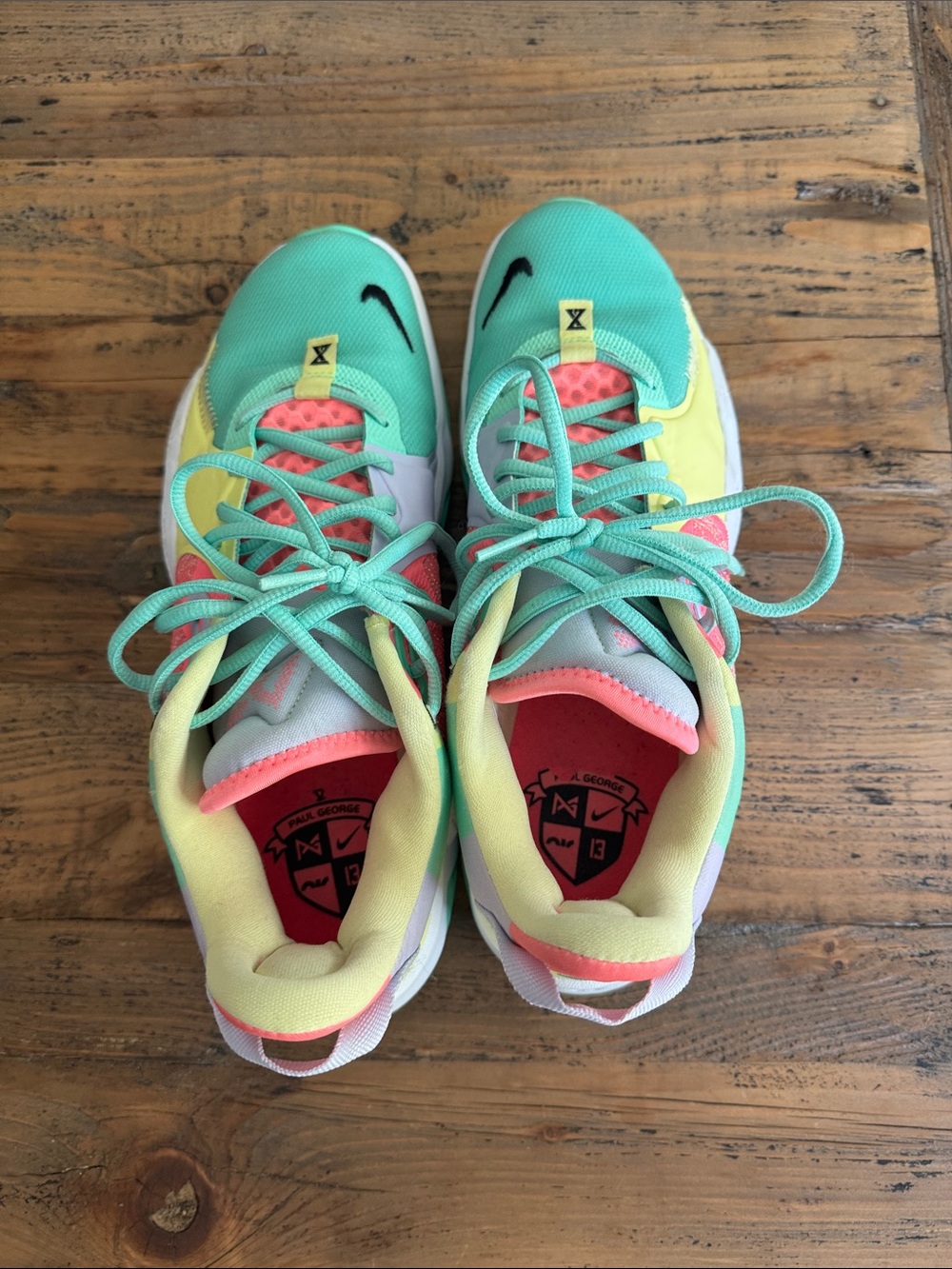 Nike Paul George 6 Colorful  Sneakers - Pastel Mint, Pink & Yellow